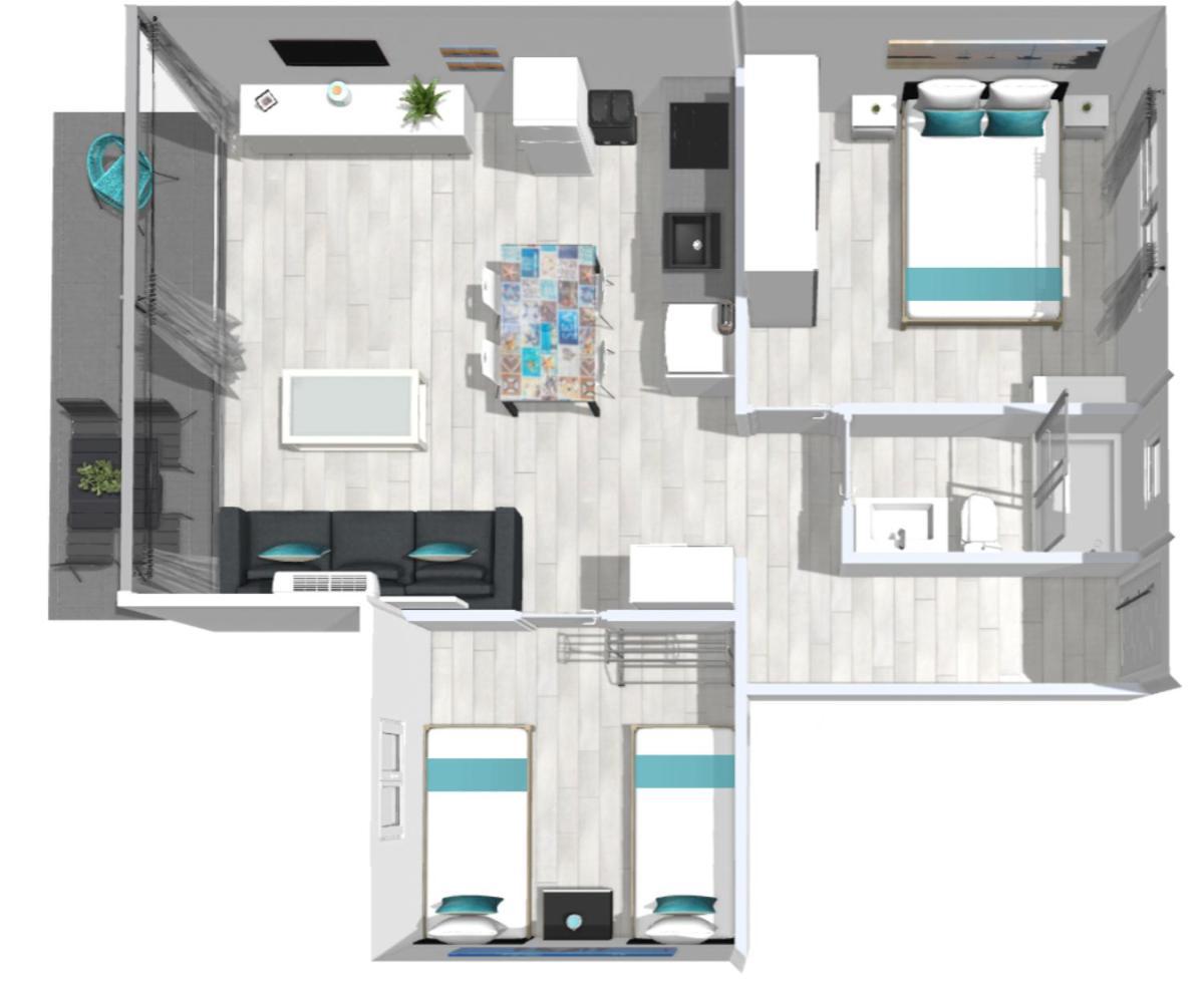 Roses Apartments Ocean 2 Habitaciones Vista Mar Lateral エクステリア 写真